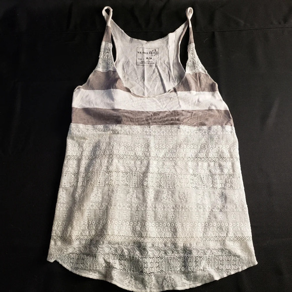 We‎ The Free Striped Lace Tank Top Medium - Picture 2 of 5